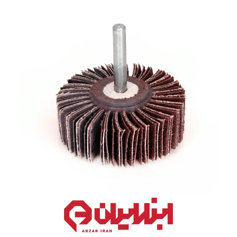 flap-wheel-d60-h50-t6mm سنباده چتری قطر ۶۰ میلی متر و پهنای ۵۰ میلی متر