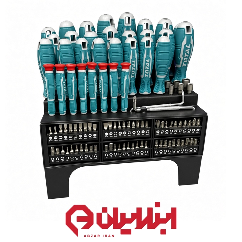 مجموعه پیچگوشتی و بیت ۱۰۰ عددی توتال مدل THT2506100